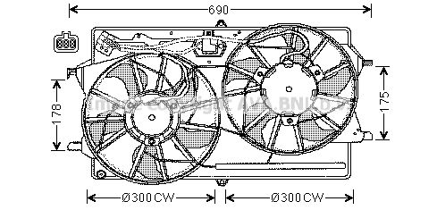 AVA QUALITY COOLING Tuuletin, moottorin jäähdytys FD7511